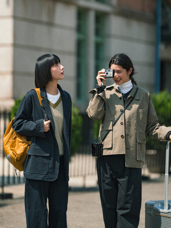 City Worker French Jacket (Khaki Gray)