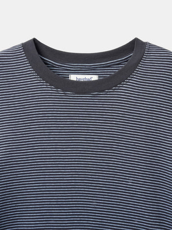 Classic Stripe Tee (Charcoal)