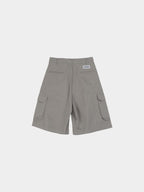 Utility Pin-tuck Cargo Shorts (Light Olive)
