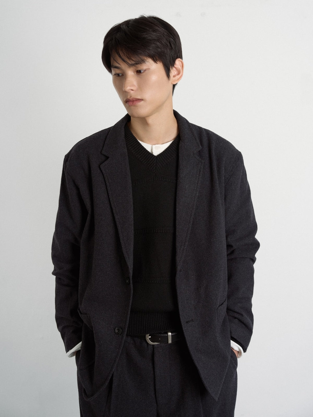 City Light Wool Club Jacket (Charcoal)