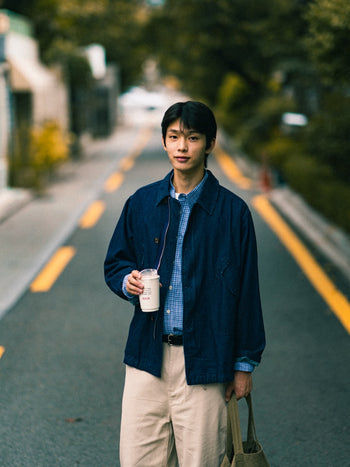 Washed Pocket Utility Jacket (Denim Blue)