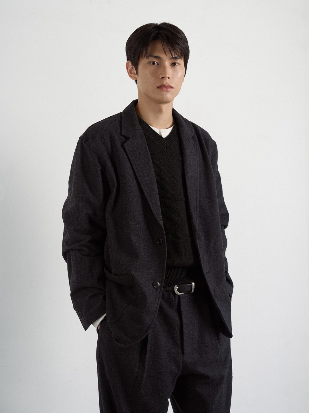 City Light Wool Club Jacket (Charcoal)