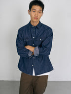 Double Pocket Denim Shirts (Denim Navy)
