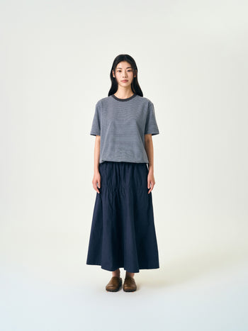 Relaxed Half Stripe String Tee (Stripe White)