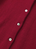 Soft Wool Round Cardigan (Red)