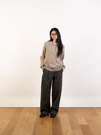 Yak Wool Collar Knit (Beige)