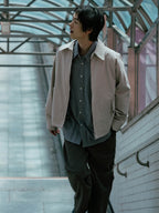 Glen Cotton Drizzler Jacket (Beige)