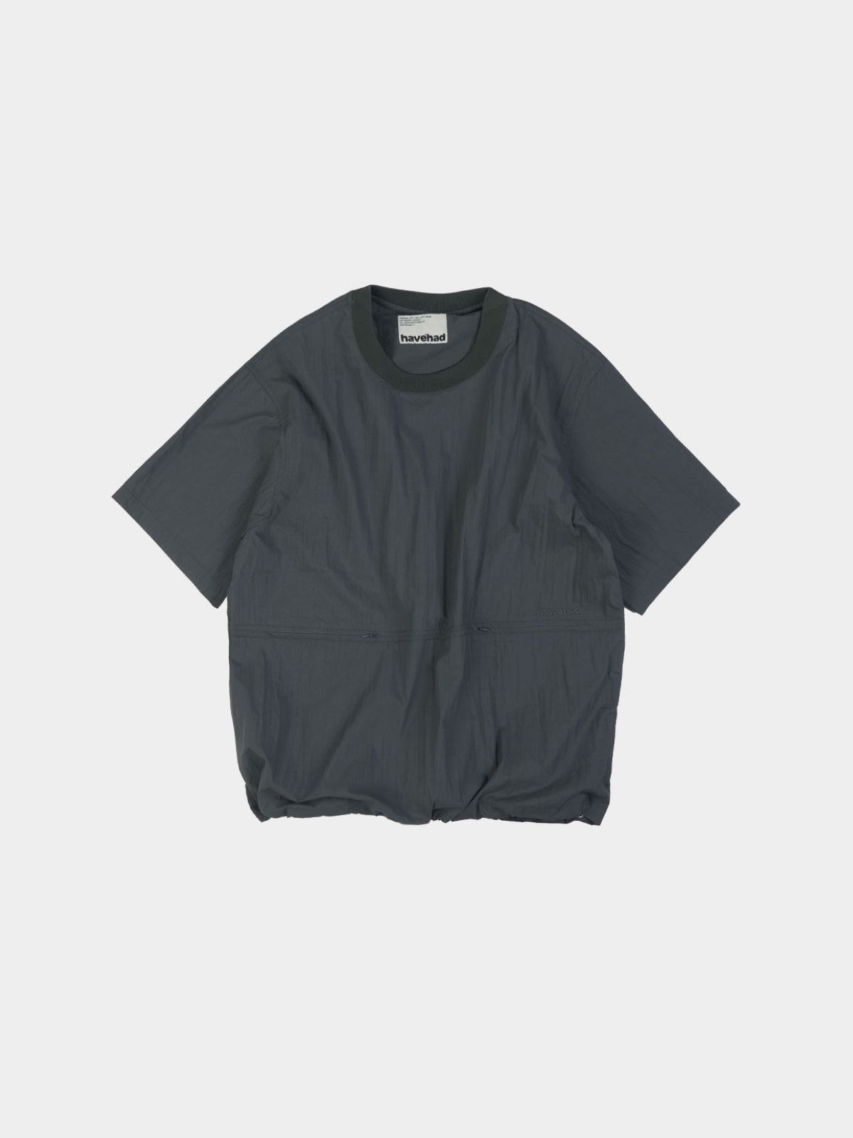 Pocket Volume String Half Tee (Charcoal)