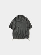 Airy Cotton Collar Knit (Charcoal)