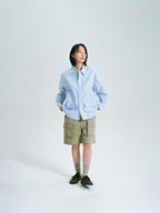 Field Pocket Shirt Jacket (Stripe Blue)