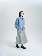 Field Pocket Shirt Jacket (Stripe Blue)