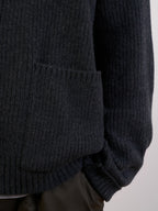 Daily Fine Wool Cardigan (Charcoal)