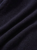 High-Neck Two-Tone Cardigan (Navy-Olive)