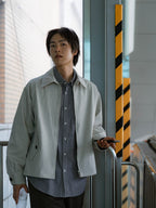 Glen Cotton Drizzler Jacket (Beige)