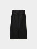 Herringbone Twill Fatigue Skirt (Black)