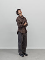 City Worker Pin-tuck Trouser (Ash Brown)