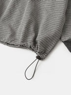 Double Stripe String Tee (Charcoal)