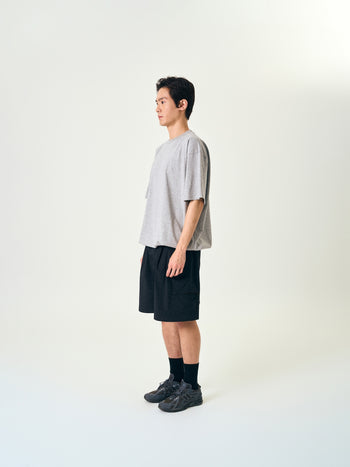 Relaxed Half String Tee (Melange Gray)