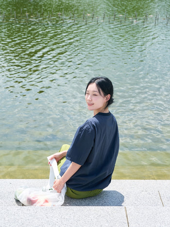 Pocket Volume String Half Tee (Charcoal)