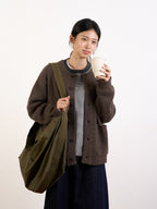 Daily Fine Wool Cardigan (Navy)