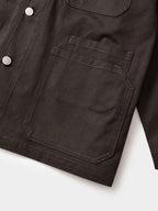Twill Cotton Chore Jacket (Charcoal)