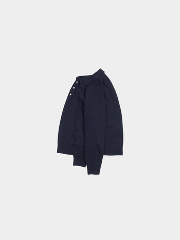 Yak Wool Collar Knit (Navy)