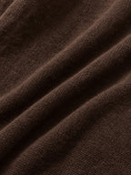 High-Neck Two-Tone Cardigan (Brown-Pink)