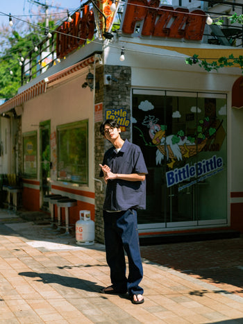 City Summer Light Half Shirts (Navy)