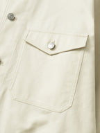 Twill Cotton Chore Jacket (Ecru)