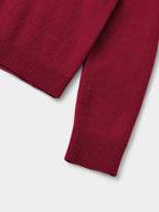Soft Wool Round Cardigan (Red)