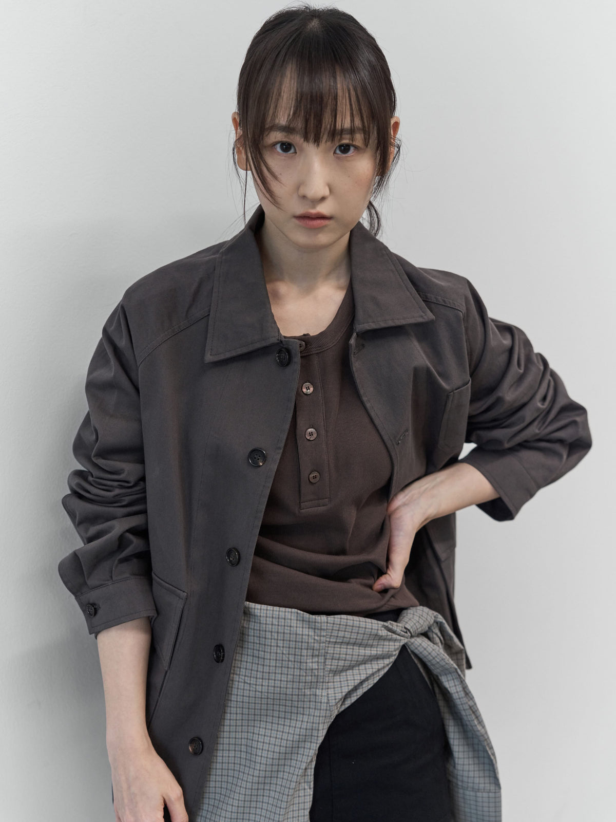 City Worker French Jacket (Ash Brown)