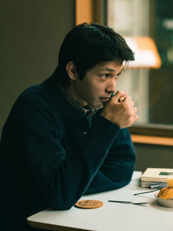 Yak Wool Collar Knit (Navy)