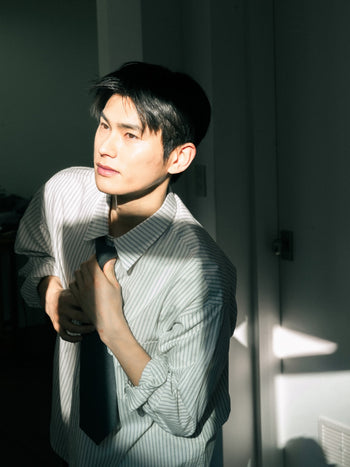 One Pocket Stripe Shirts (White)
