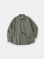Classic Check Western Shirts (Olive Green)
