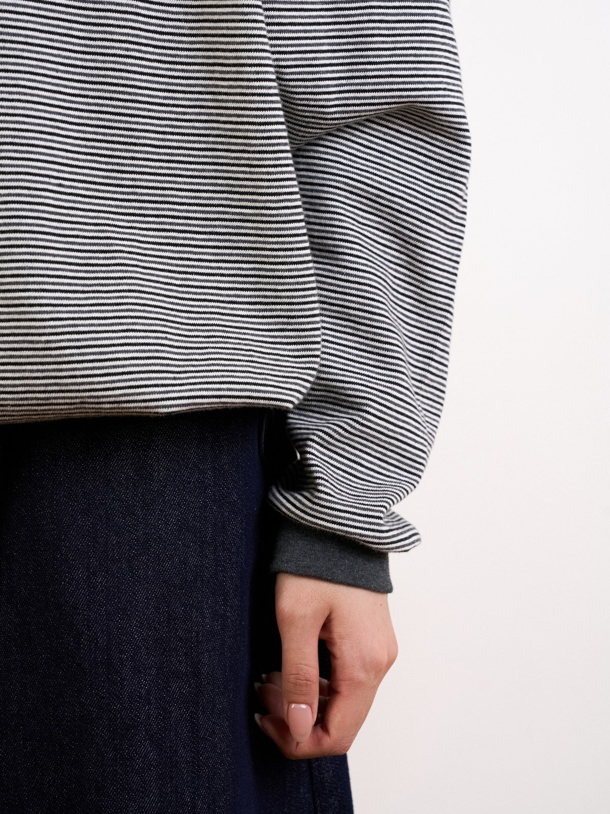 Double Stripe String Tee (Blue Green)
