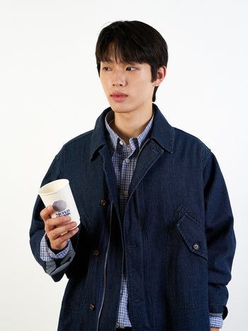 Washed Pocket Utility Jacket (Denim Blue)