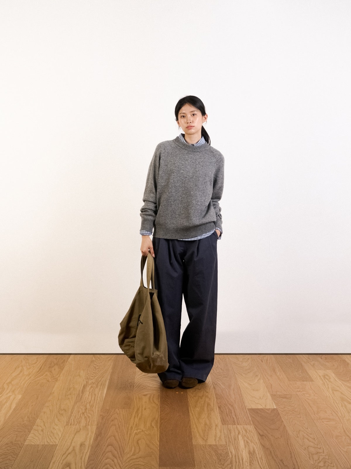 Yak Wool Crewneck Sweater (Gray)