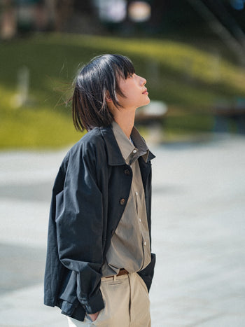 City Worker French Jacket (Khaki Gray)
