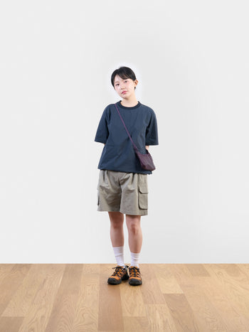Pocket Volume String Half Tee (Navy)