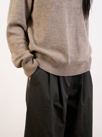 Yak Wool Collar Knit (Charcoal)