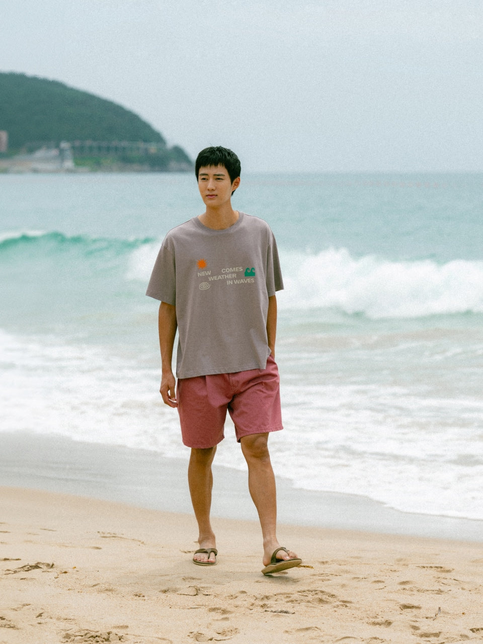 Sea&Sun Washed Pin-tuck Shorts (Pink)