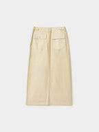 Herringbone Twill Fatigue Skirt (Butter)