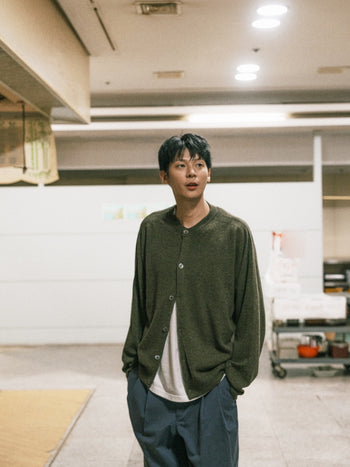 Light Wholegarments Cardigan (Charcoal)