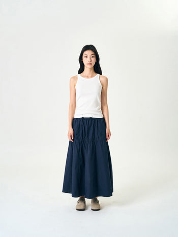 U-neck Sleeveless Top (White)