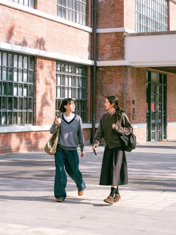 (W)Pin-Stripe V-neck Knit - Olive | W0 (S)