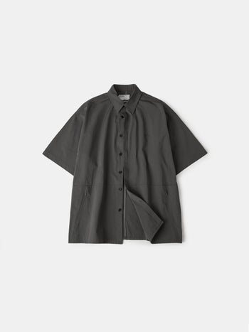 Hidden Type Half Sleeve Shirts (Charcoal)