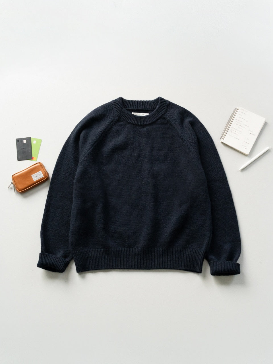 Yak Wool Crewneck Sweater (Navy)
