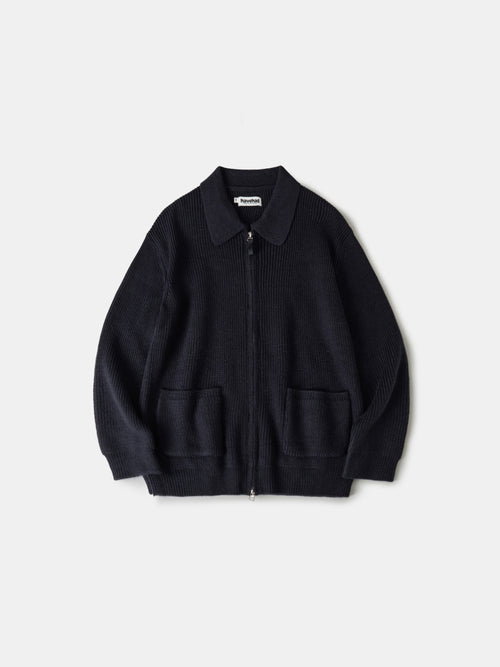 2way Zip-up Cardigan (Navy)