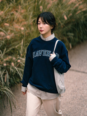 Classic Slab Logo Sweatshirts (Melange Gray)