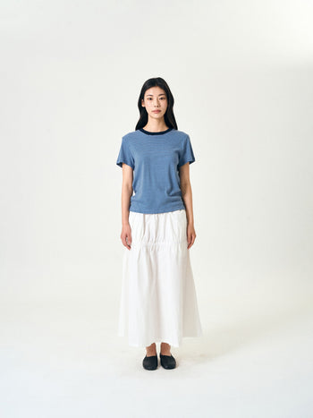 Light String Tiered Skirt (Navy)